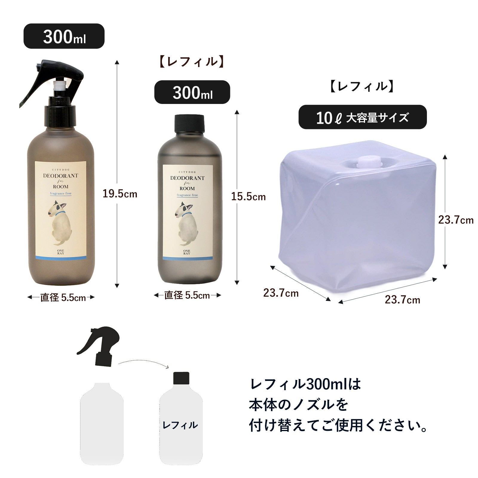 犬用 消臭剤 CITYDOG(シティドッグ) ペット用消臭剤 ONERAY