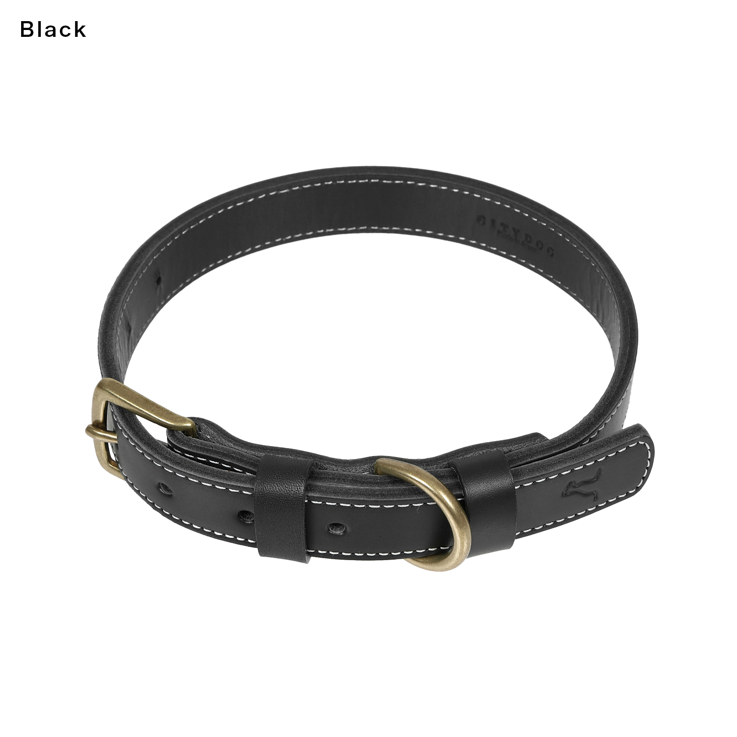 大型犬用 ステッチレザー 首輪 CITYDOG(シティドッグ) STITCH LEATHER