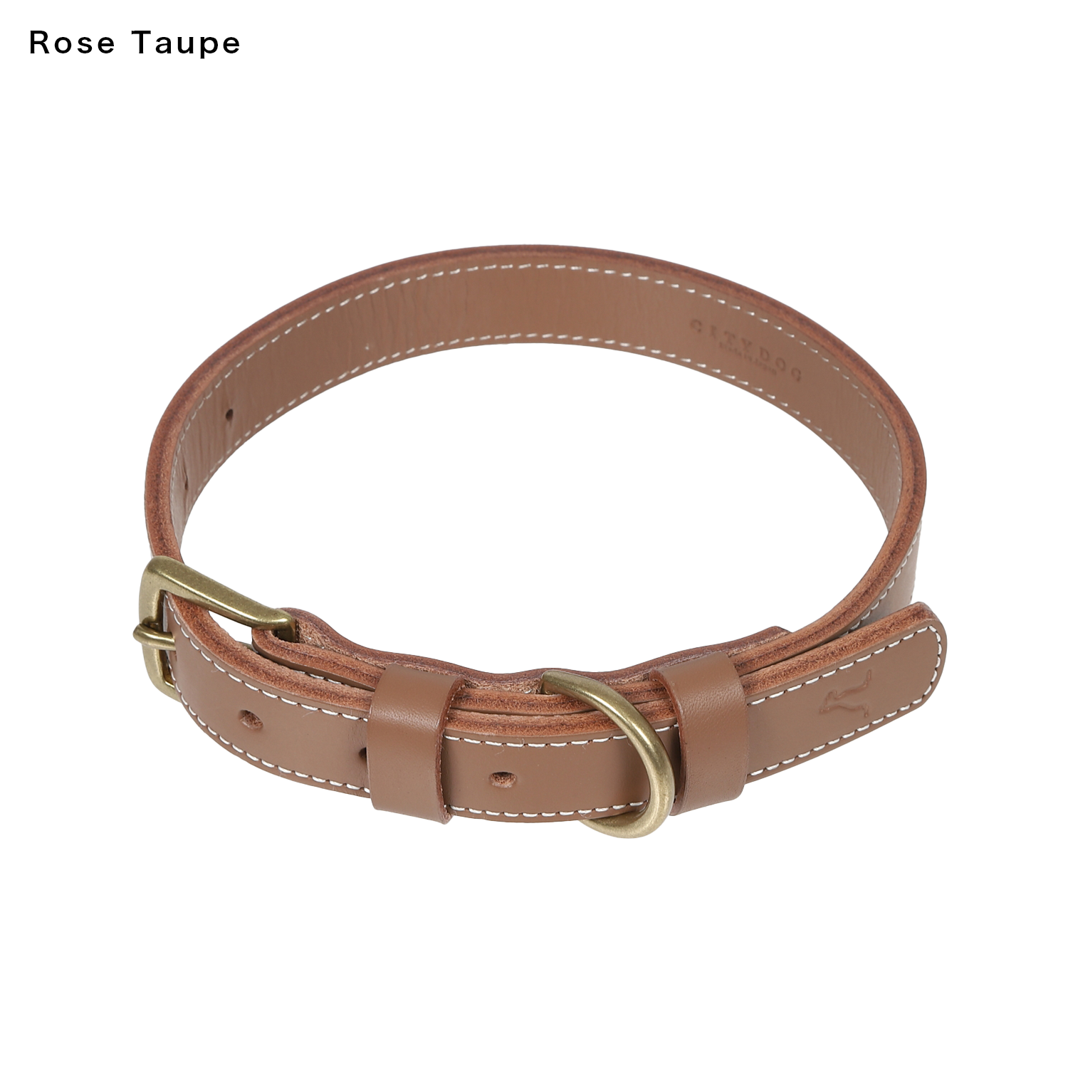 大型犬用 ステッチレザー 首輪 CITYDOG(シティドッグ) STITCH LEATHER