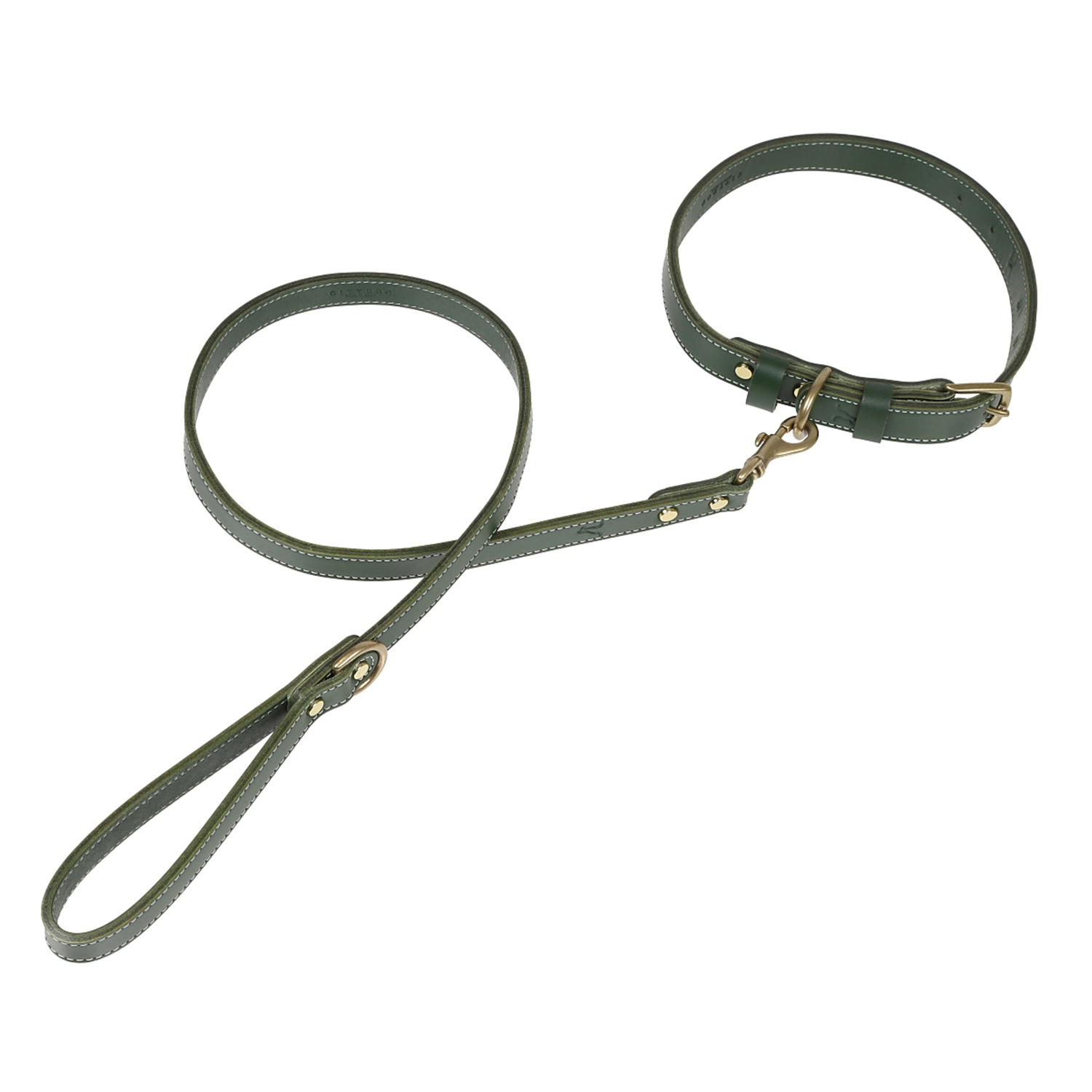 大型犬用 ステッチレザー 首輪 CITYDOG(シティドッグ) STITCH LEATHER